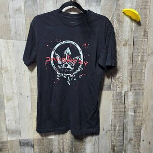 Daughtry Black Unisex Shattered Glass Crown 2024 Tour T-Shirt
